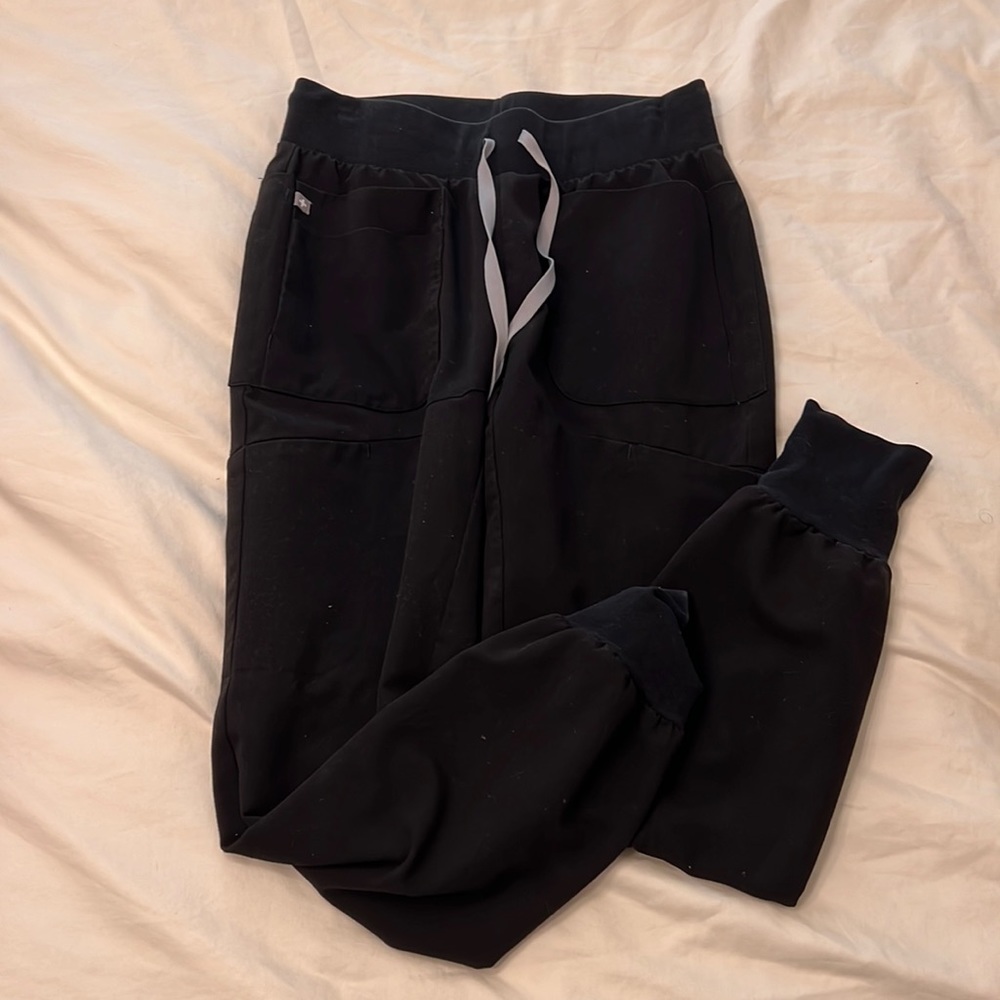 Black FIGs jogger scrub pants